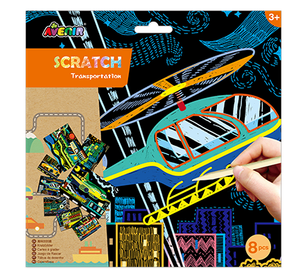 Avenir Scratch Art Set - Transportation