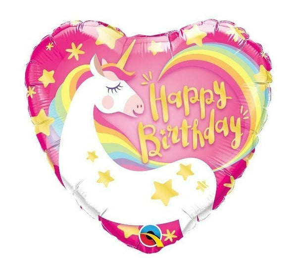 Heart Shaped Unicorn Foil Birthday Balloon (18")