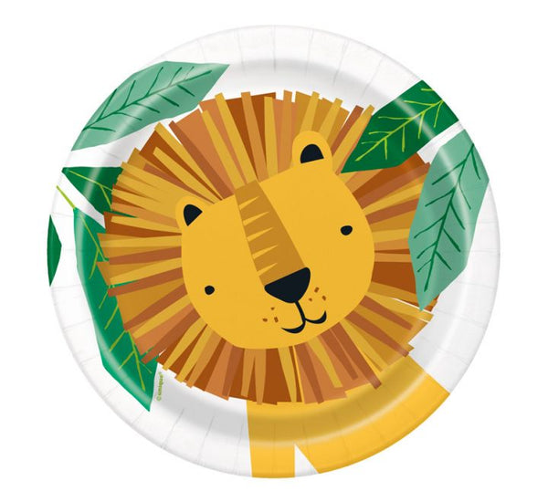Animal Safari Round Paper Plates 7" (Pack of 8)