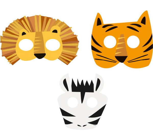 Animal Safari Paper Masks PK8