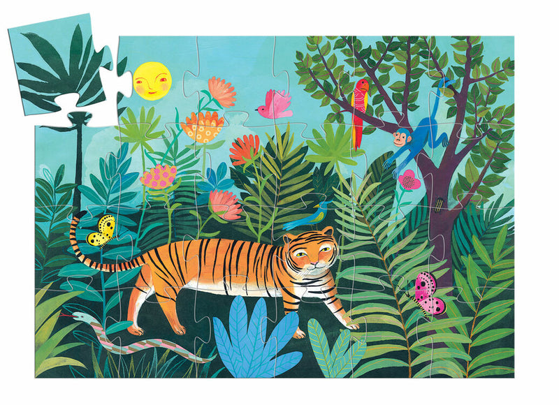 Djeco Silhouette Puzzle 24 Piece - The Tigers Walk