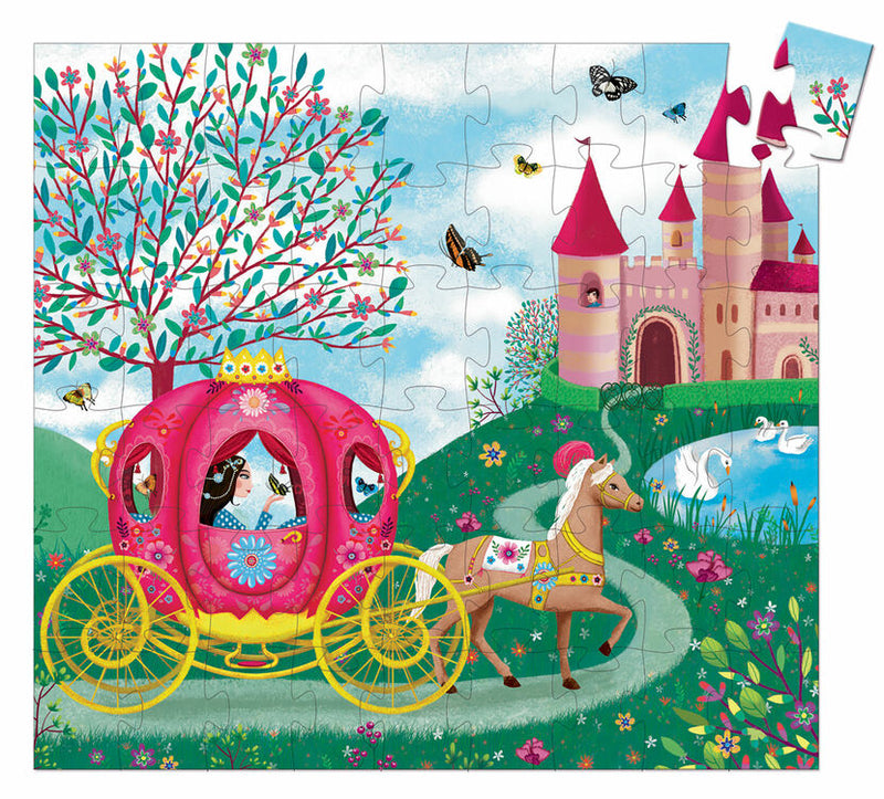 Djeco Princess Elsies Carriage Silhouette Puzzle - 54 Pieces