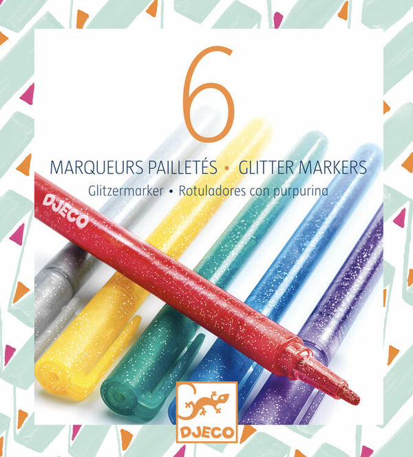Djeco Glitter Pens - 6 Colours