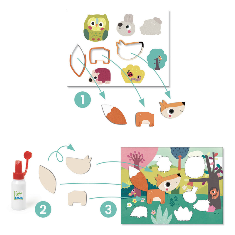 Djeco Collage for Toddlers – The Fox and the Owl