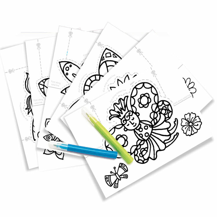 Eggnogg Colour In Card Book - Pop Up Fairies