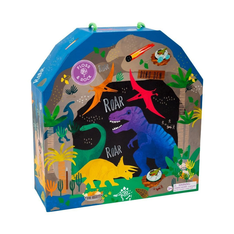 Floss & Rock Play Box with Wooden Pieces - Dinosaur