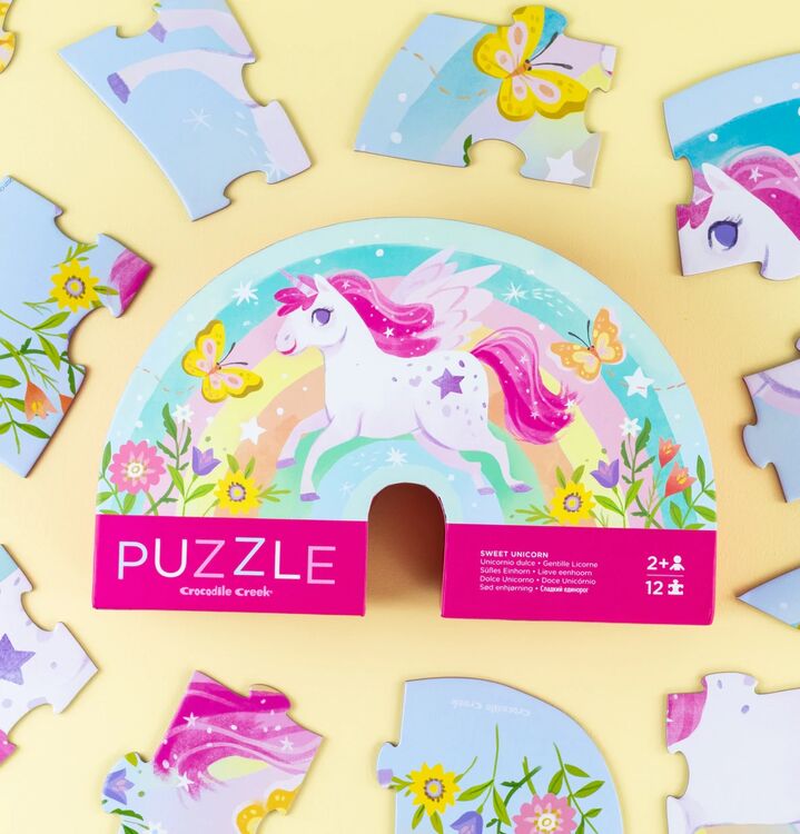 Crocodile Creek 12 Piece Mini Puzzle - Sweet Unicorn