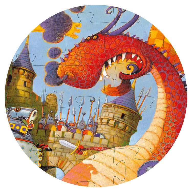 Djeco 54 Piece Jigsaw Puzzle - Vaillant and the Dragon