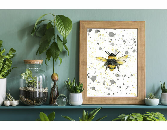 Wild child bumblebee watercolour art print (a4)