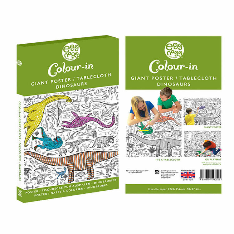 Eggnogg Colour In Giant Poster / Tablecloth - Dinosaurs