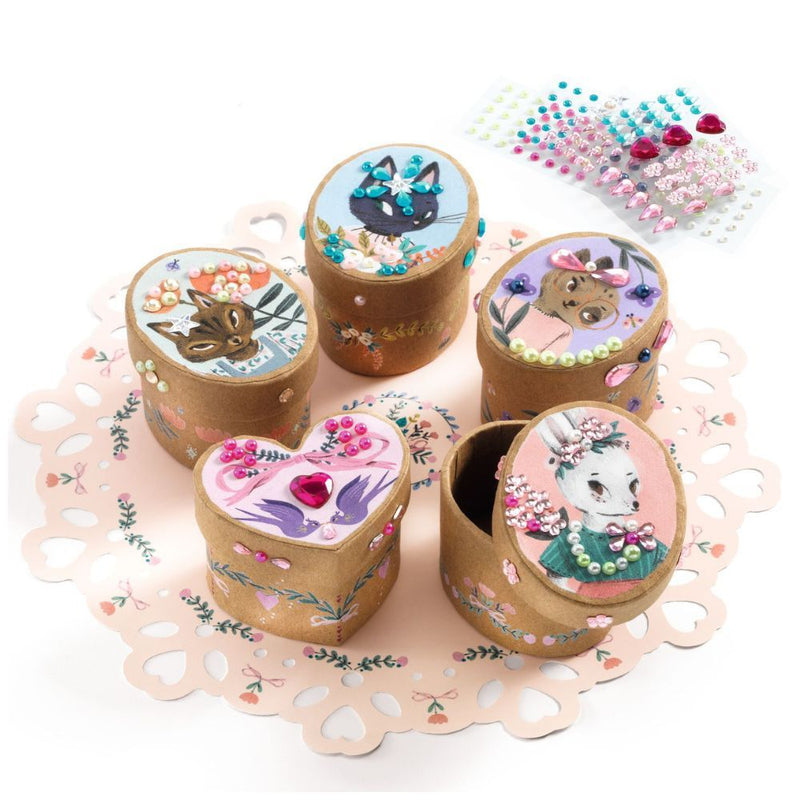 Djeco Do It Yourself Kit - Little Mosaic Boxes Adorable