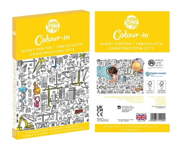 Eggnogg Colour In Giant Poster / Tablecloth - Construction City