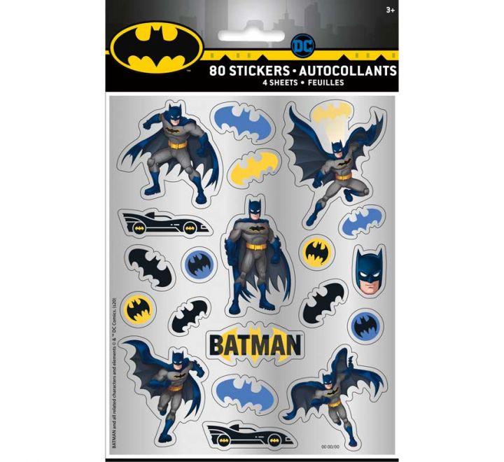 Batman 4PC Sticker Sheet