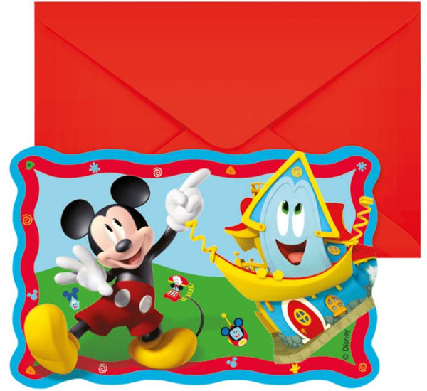 Mickey Mouse Birthday Party Invitations PK6