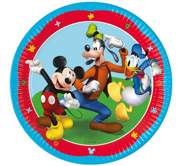 Mickey Mouse Round Paper Party Plates 9" (Pack of 8)