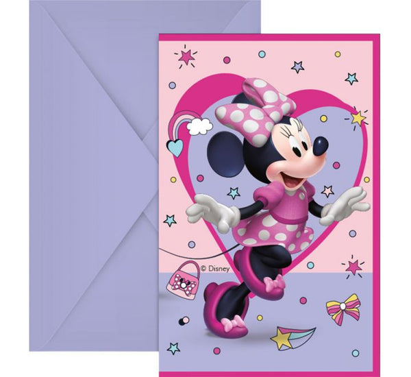 Minnie Mouse Birthday Party Invitations PK6