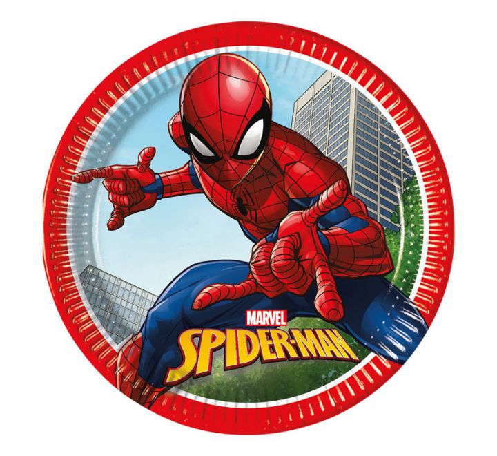 Spiderman Round Paper Plates 7" (Pack of 8)