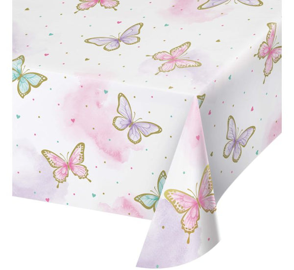 Butterfly Shimmer Paper Table Cover (1.2 x 1.8m)