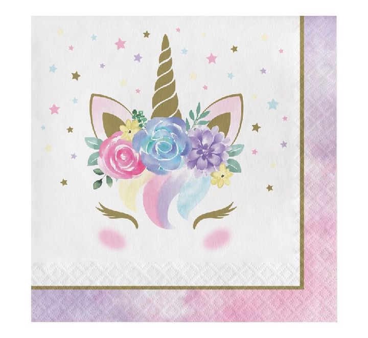 Unicorn Baby Party Paper Napkins