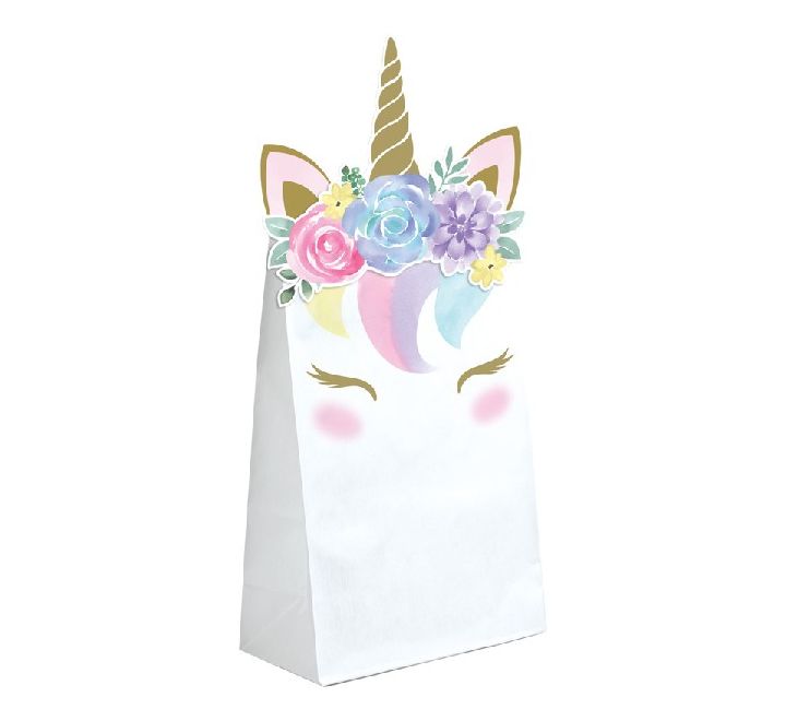 Unicorn Baby Paper Party Bags (Pack of 8)