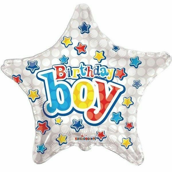 Birthday Boy Star Shaped Foil Balloon (18")
