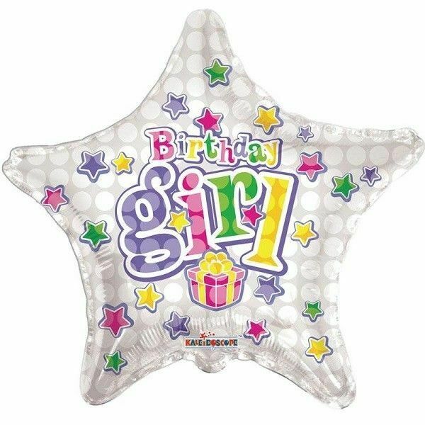 Birthday Girl Star Shaped Foil Balloon (18")