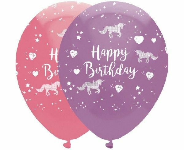Magical Unicorn Latex Balloons (Pack of 6)