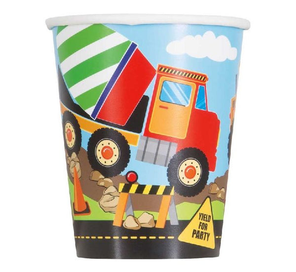 Construction Party Paper Cups (Pack of 8)