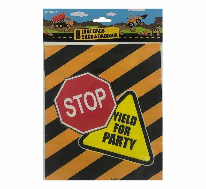Construction Party Loot Bags - Pack of 8