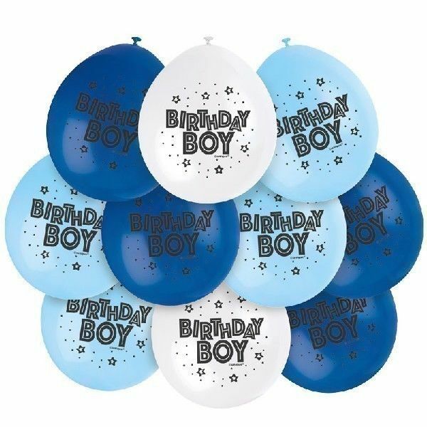Birthday Boy Balloons 9" (Pack of 10)