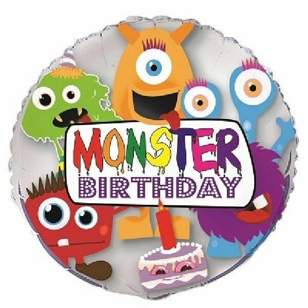 Monster Birthday Foil Balloon (18")
