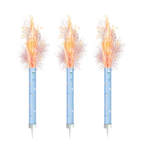 Blue Glitz Ice Fountain Cake Sparklers (Pack of 3)