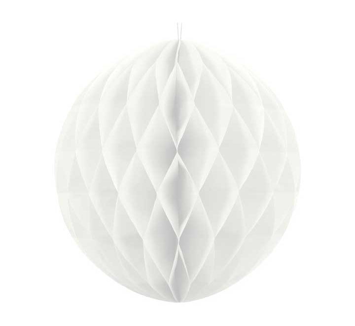 30cm Honeycomb Ball Decoration - White