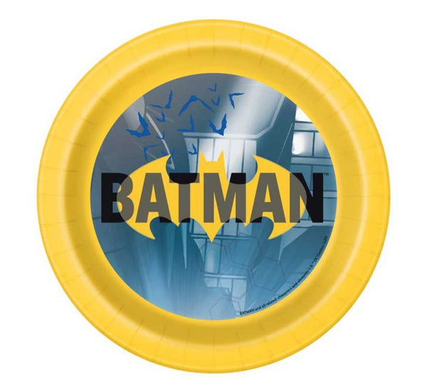 Batman Round Paper Plates 7" (Pack of 8)