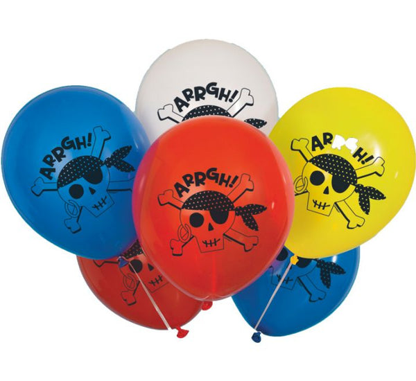 Ahoy Pirate Latex Balloons 12" (Pack of 8)