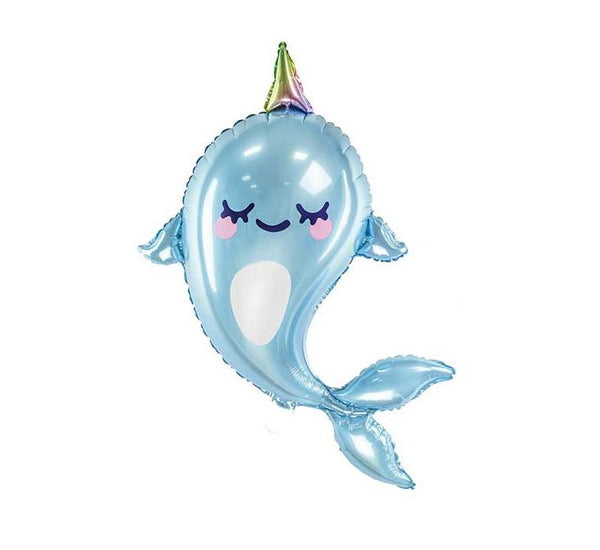 Narwhal 34" Supershape Foil Helium Balloon