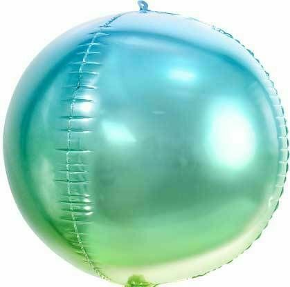 Blue & Green Ombre Foil Balloon 35cm