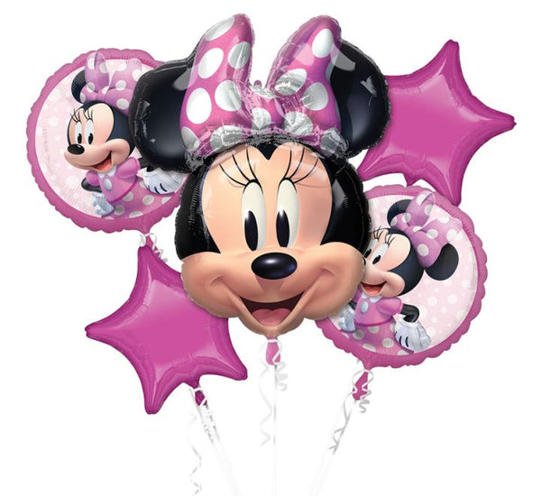 Minnie Mouse Forever Helium Balloon Bouquet (5 Pieces)