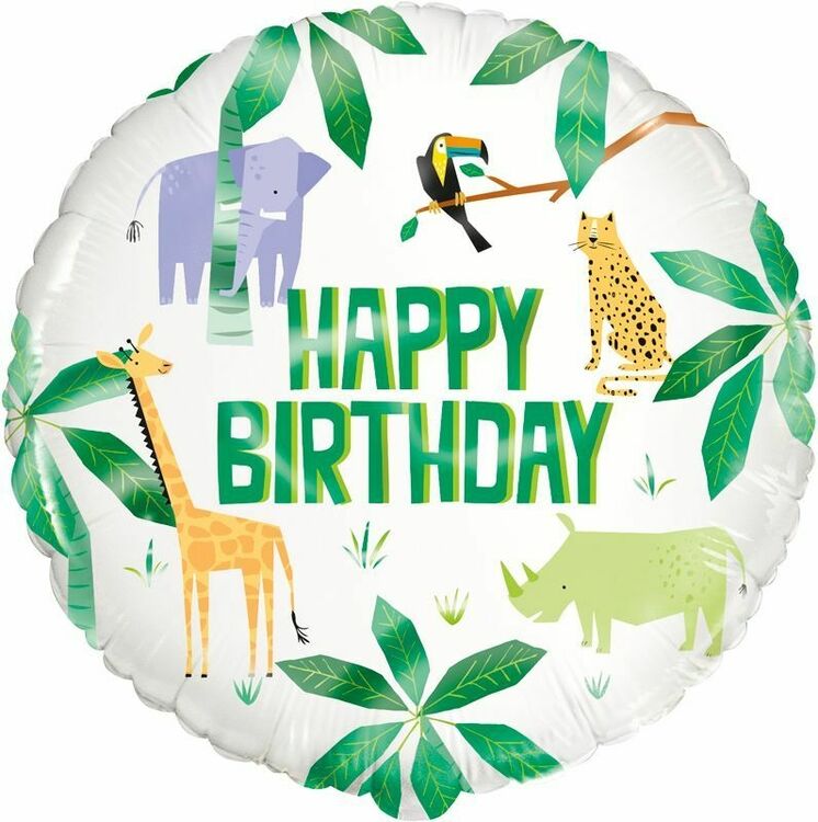 Animal Safari Birthday Foil Balloon (18")