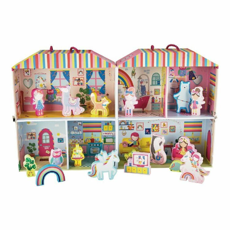 Floss & Rock Rainbow Fairy Play House with Wooden Pieces