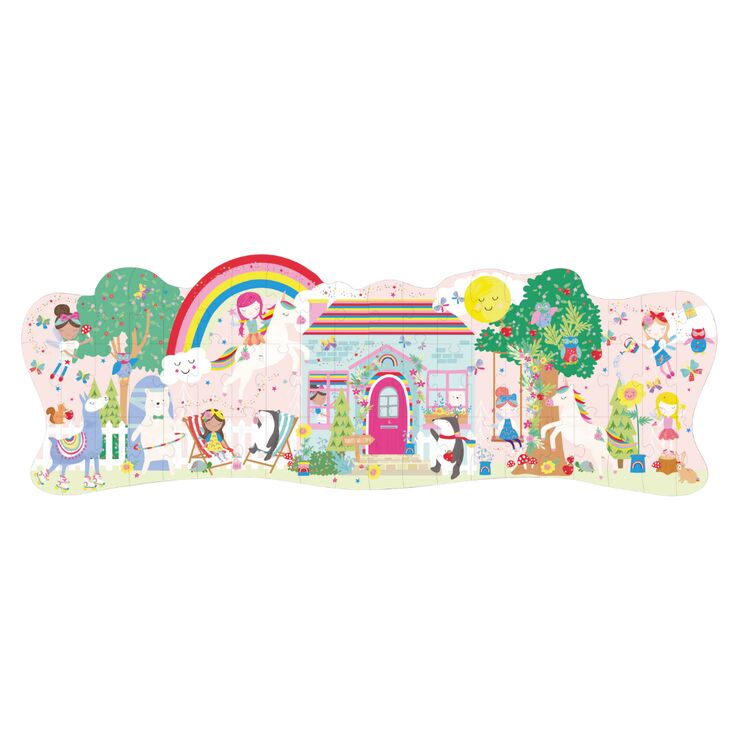 Floss & Rock 60 Piece Giant Floor Puzzle with Pop Out Pieces - Rainbow Fairy