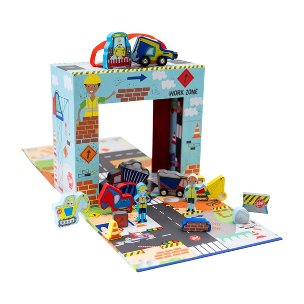 Floss & Rock Play Box with Wooden Pieces - Construction