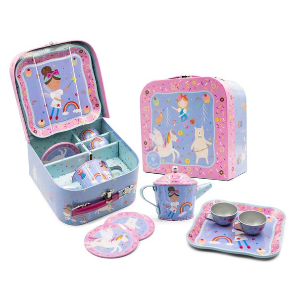 Floss & Rock 7 Piece Rainbow Fairy Tin Tea Party Set