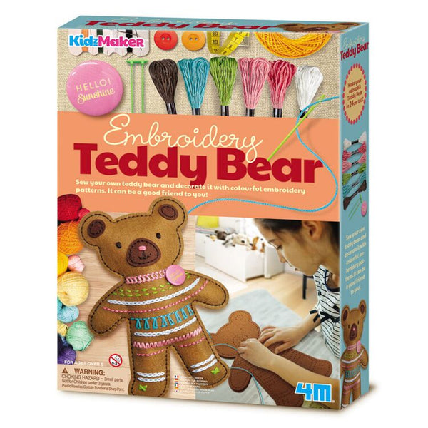 4M Kidz Maker Embroidery Teddy Bear