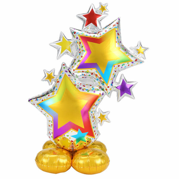 Airloonz Colourful Star Cluster Large Foil Balloon
