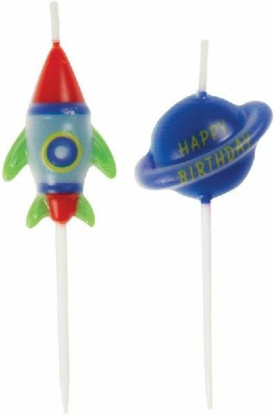 Outer Space Birthday Candles (Pack of 6)