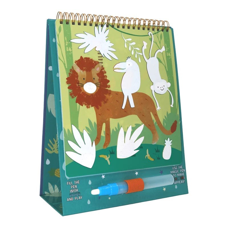 Floss & Rock Magic Colour Changing Watercard Easel and Pen - Jungle