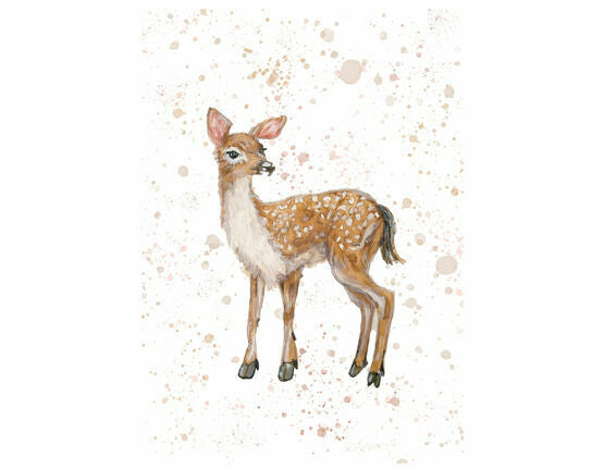 Deer watercolour art print (a4)