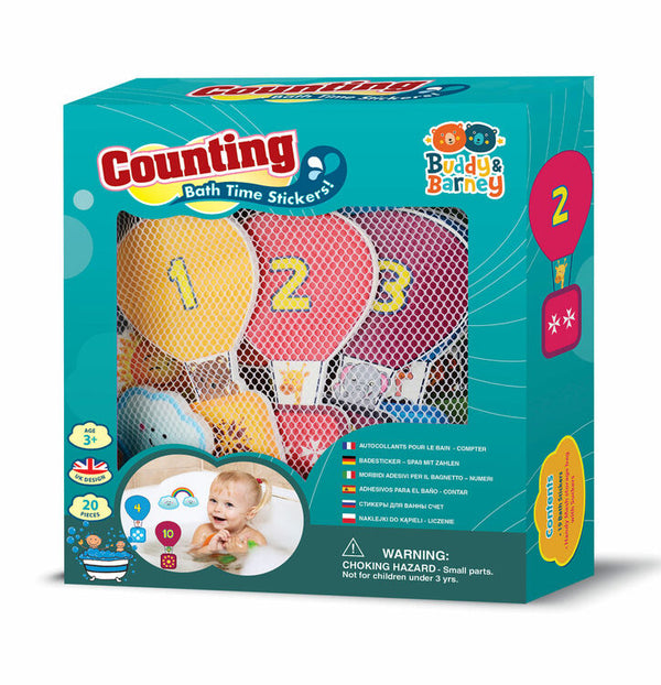 Buddy & Barney Bath Time Stickers - Counting
