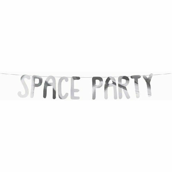 Silver Space Party Banner (96cm)